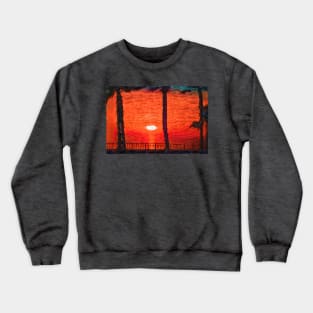 Bright Orange Tropical Sunset Crewneck Sweatshirt